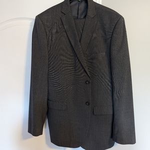 Men's grey with pin stripe suite